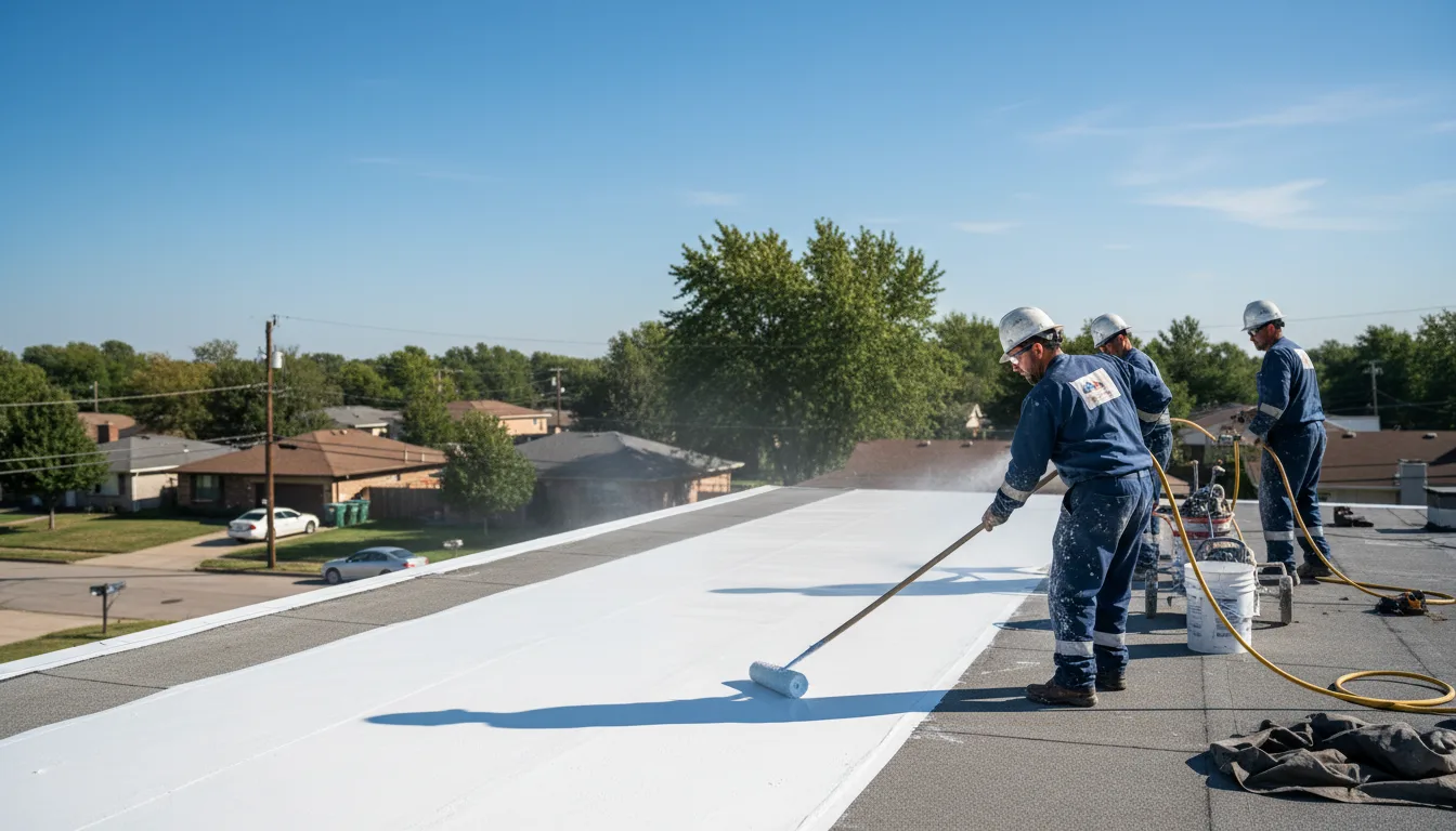 Commercial roof coating in Riverbank, CA near me